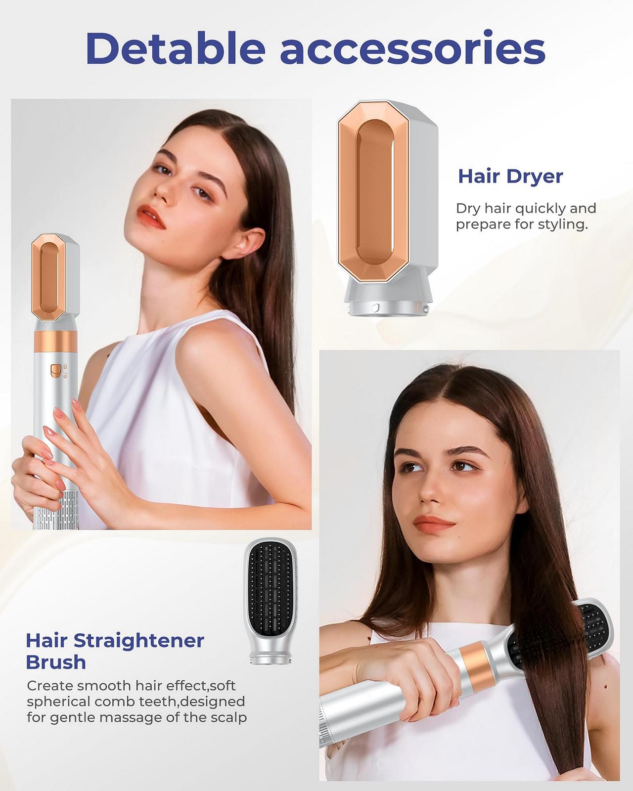 Стайлер для волос 6-in-1 Airbrush Pro Air Styler Set 1000 W, фото №5