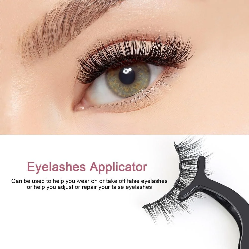 Ресницы накладные магнитные с подводкой и пинцетом, фото №6