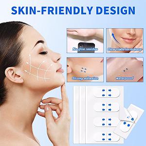 Наклейки для підтяжки обличчя Невидимі для жінок, 492 штуки, Стрічка для підтяжки обличчя synthetic.ua - Фото 1