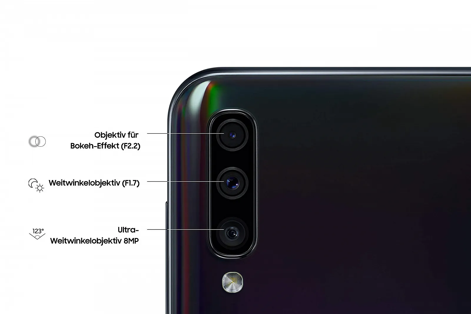 Смартфон Samsung Galaxy A50 16.3 см/6.4 дюйма 128 GB 4 GB RAM Черный, фото №3