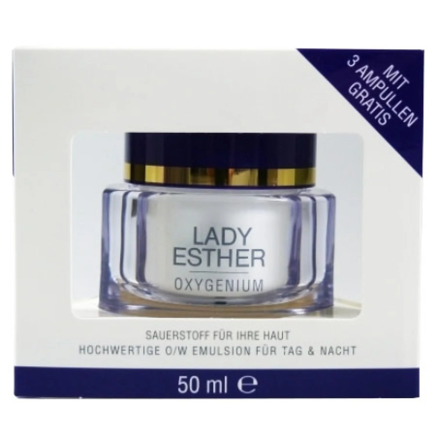 Крем Lady Esther Cosmetic Oxygenium з 3 ампулами концентрату Oxygenium 50 мл, фото №1 Крем Lady Esther Cosmetic Oxygenium з 3 ампулами концентрату Oxygenium 50 мл, фото №1
