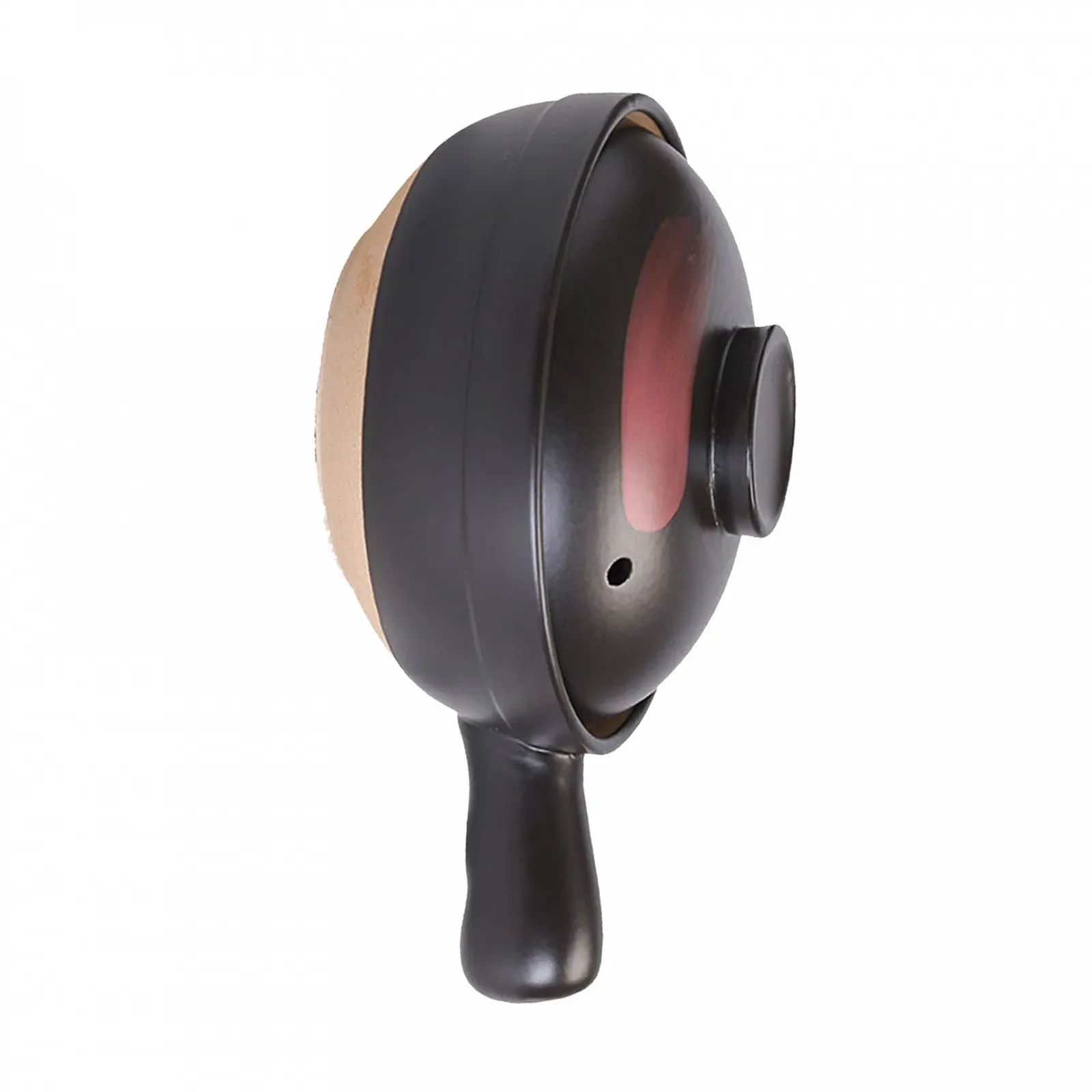 Горшок керамический для супа и тушения с крышкой и ручкой, фото №1