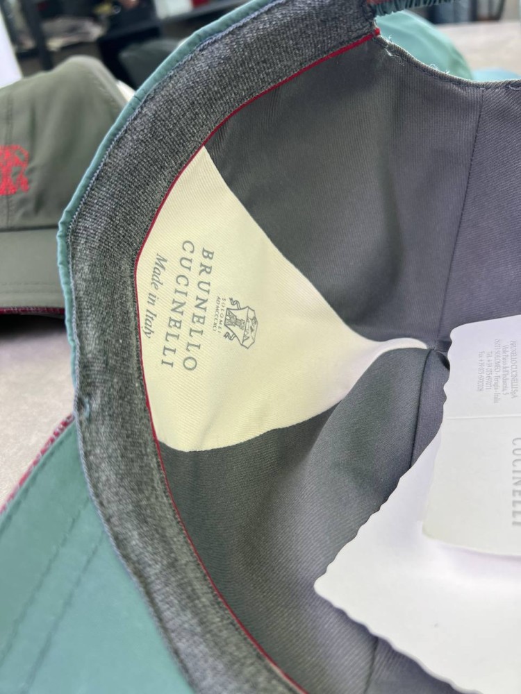 Кепка Brunello Cucinelli сіра класичне лого gu597, фото №6