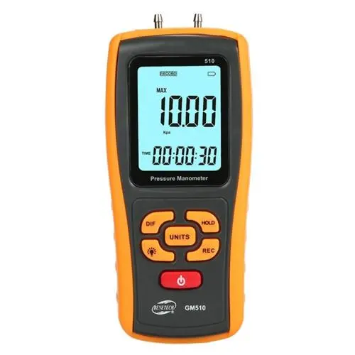 Микроманометр дифференциального давления USB 10 кПа BENETECH GM510, фото №1 Микроманометр дифференциального давления USB 10 кПа BENETECH GM510, фото №1