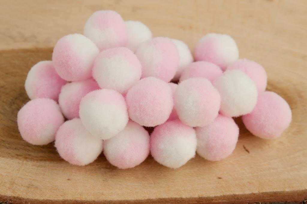 Помпоны для рукоделия Лентомания 20мм двухцветные Baby pink 10шт (POM20-13/16), фото №1 Помпоны для рукоделия Лентомания 20мм двухцветные Baby pink 10шт (POM20-13/16), фото №1