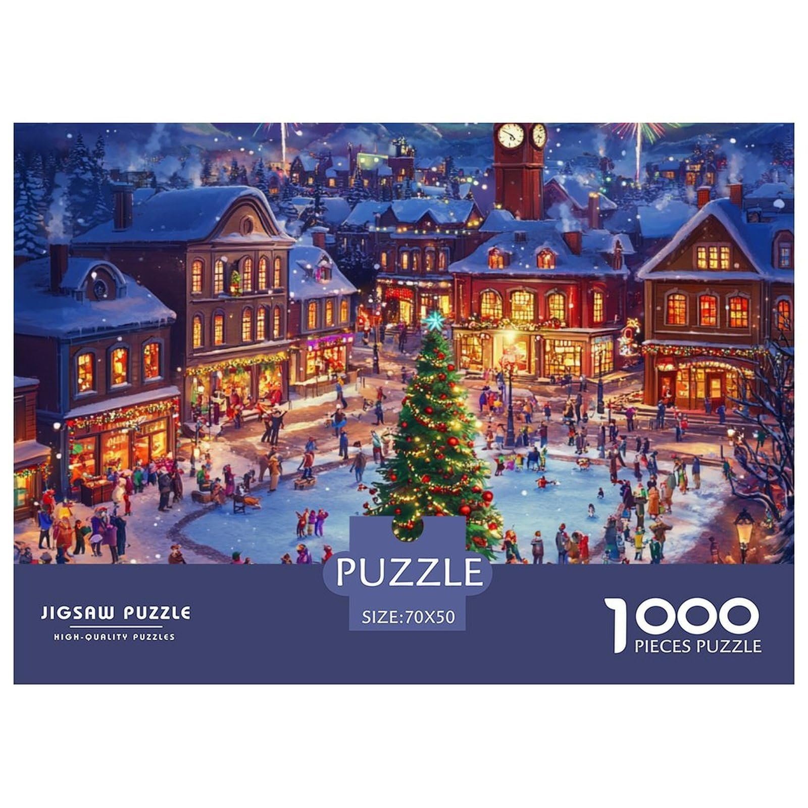 Пазл Рождественская елка у костра 1000 деталей 70 x 50 см, фото №1 Пазл Рождественская елка у костра 1000 деталей 70 x 50 см, фото №1