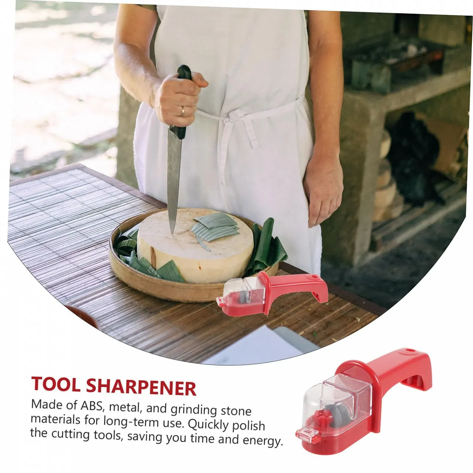 Точилка для кухонных ножей и ножниц TOYANDONA ABS портативная эргономичная, фото №5