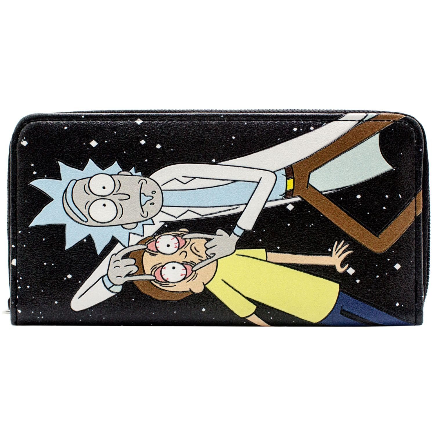 Кошелек Animation Morty! Черный Клатч с карманом для монет и держателем для карт, черный, повседневный, фото №2