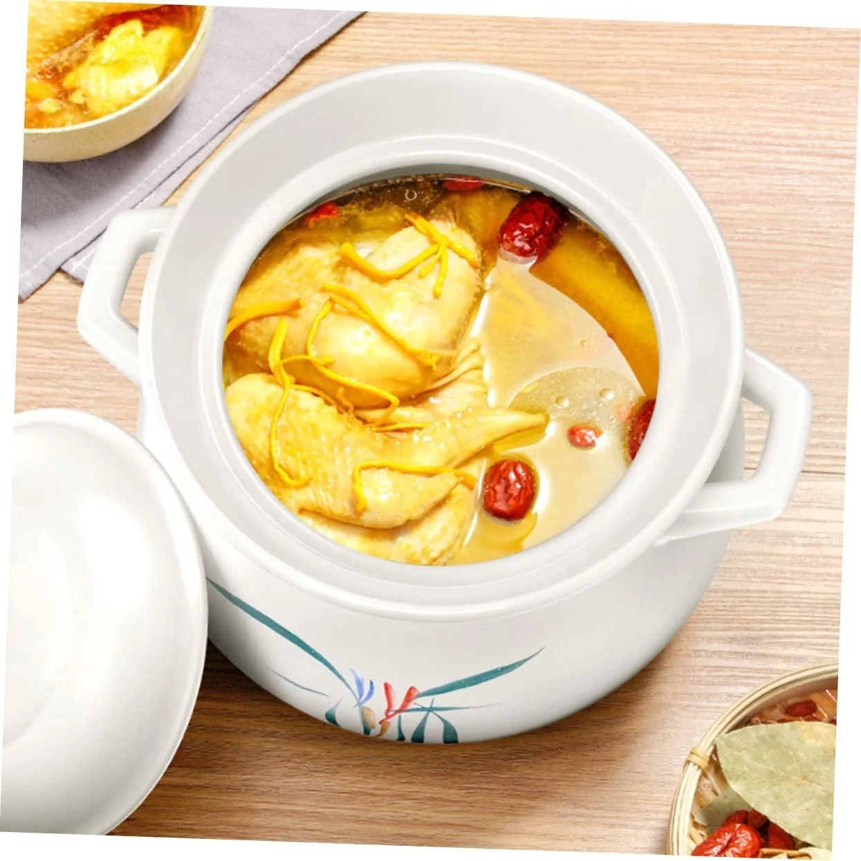 Каструля керамічна 2 л термостійка з кришкою для 1-2 осіб, фото №4