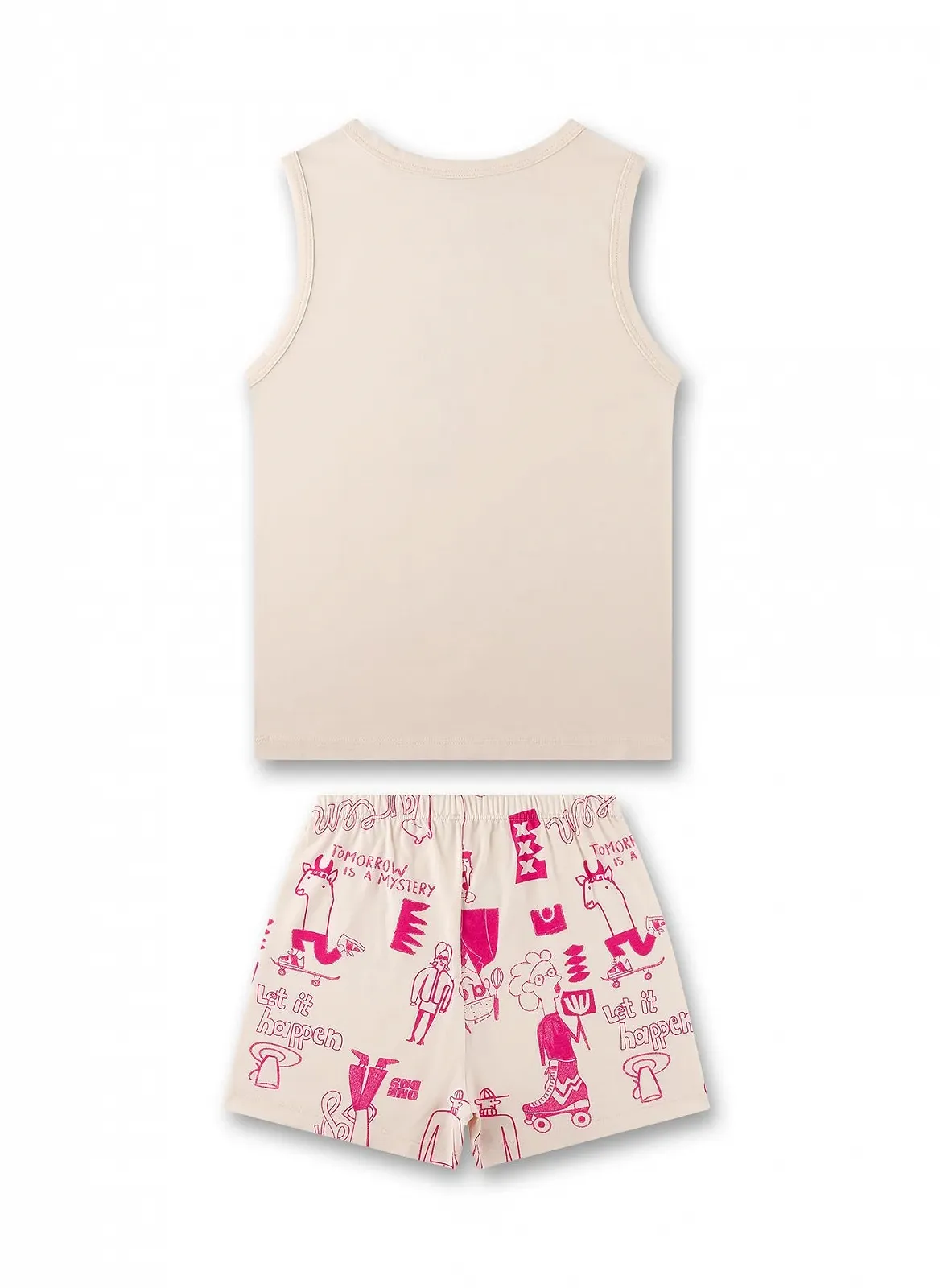 Піжама Sanetta для дівчаток Коротка Рожевий, фото №2 Піжама Sanetta для дівчаток Коротка Рожевий, фото №2