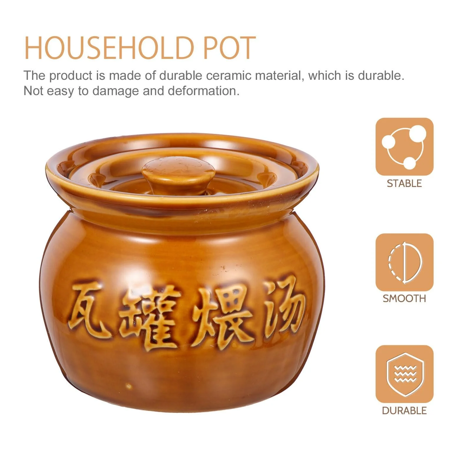 Кастрюля-вок керамическая Коричневая Антипригарная Коричневая/Черная, фото №7