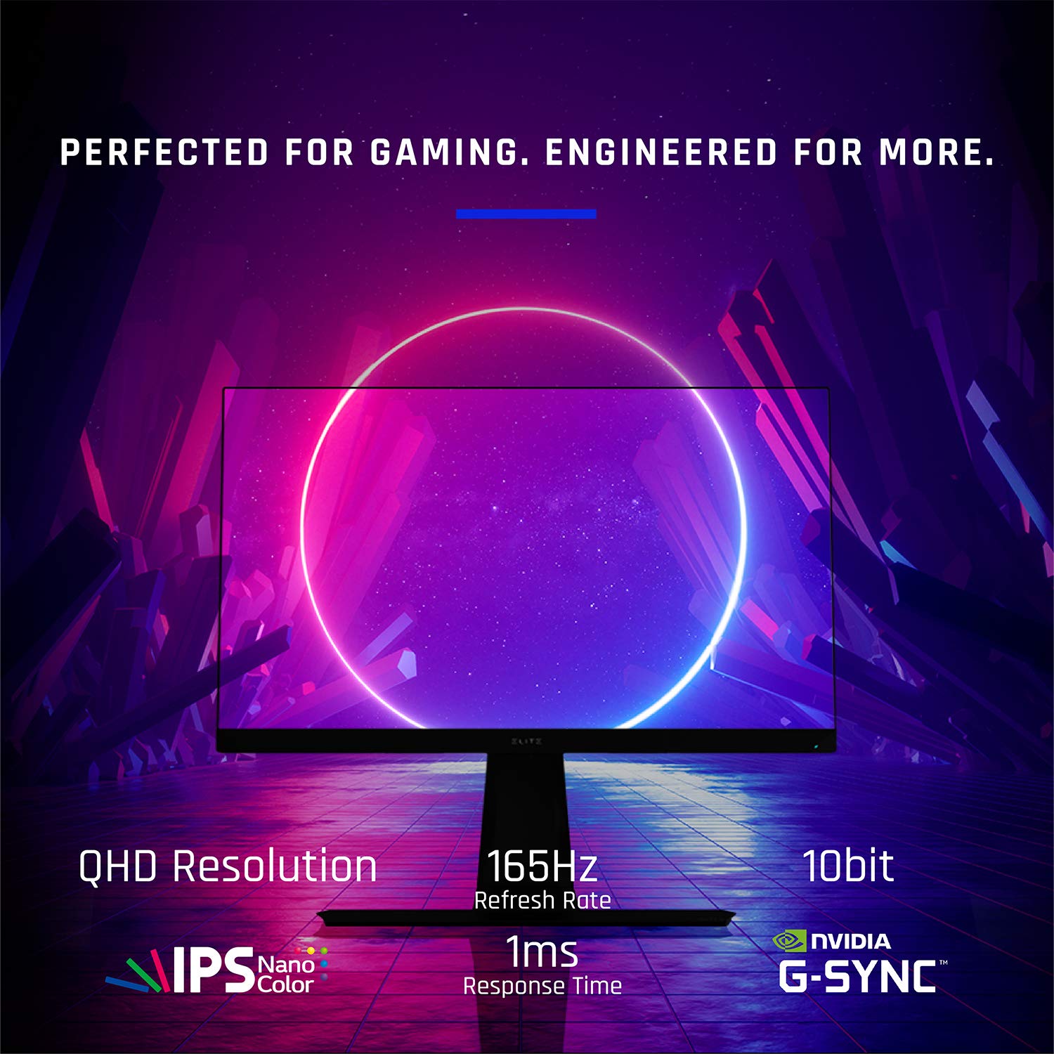 Монитор Viewsonic XG270QG 68.6 см (27 дюймов) игровой (WQHD, Nano IPS панель, 1 ms, 165 Hz, G-Sync, RGB подсветка, HDMI, DisplayPort, держатель для мыши, регулировка высоты) черный, фото №2