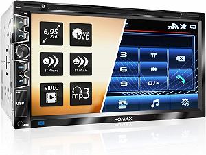 Автомагнітола XOMAX XM-2D6907 / 6.9" / Сенсорна / Bluetooth / USB / AUX / CD / DVD / SD slot / 2DIN - Фото 1