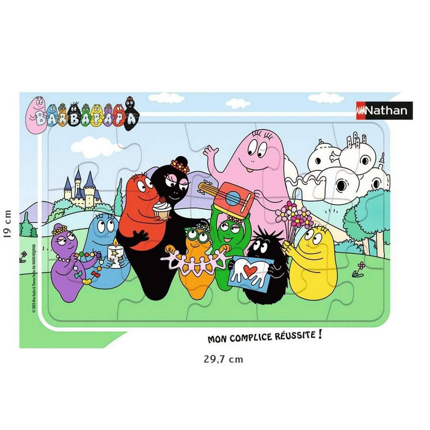 Детский пазл Nathan Barbapapa 12001136 15 деталей с рамкой, фото №2