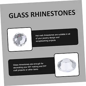 Стразы Healeved 8640 шт. Стеклянные стразы горячего расплава с плоской задней частью для рукоделия, блестящее украшение для одежды, чехлов для мобильных телефонов, обуви и прочего synthetic.ua - Фото 1