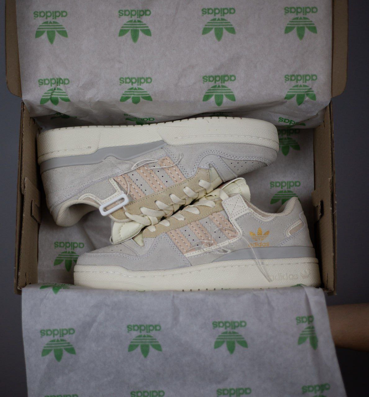 Женские кроссовки Adidas Forum 84 Low “Off white” Gray Beige, фото №7