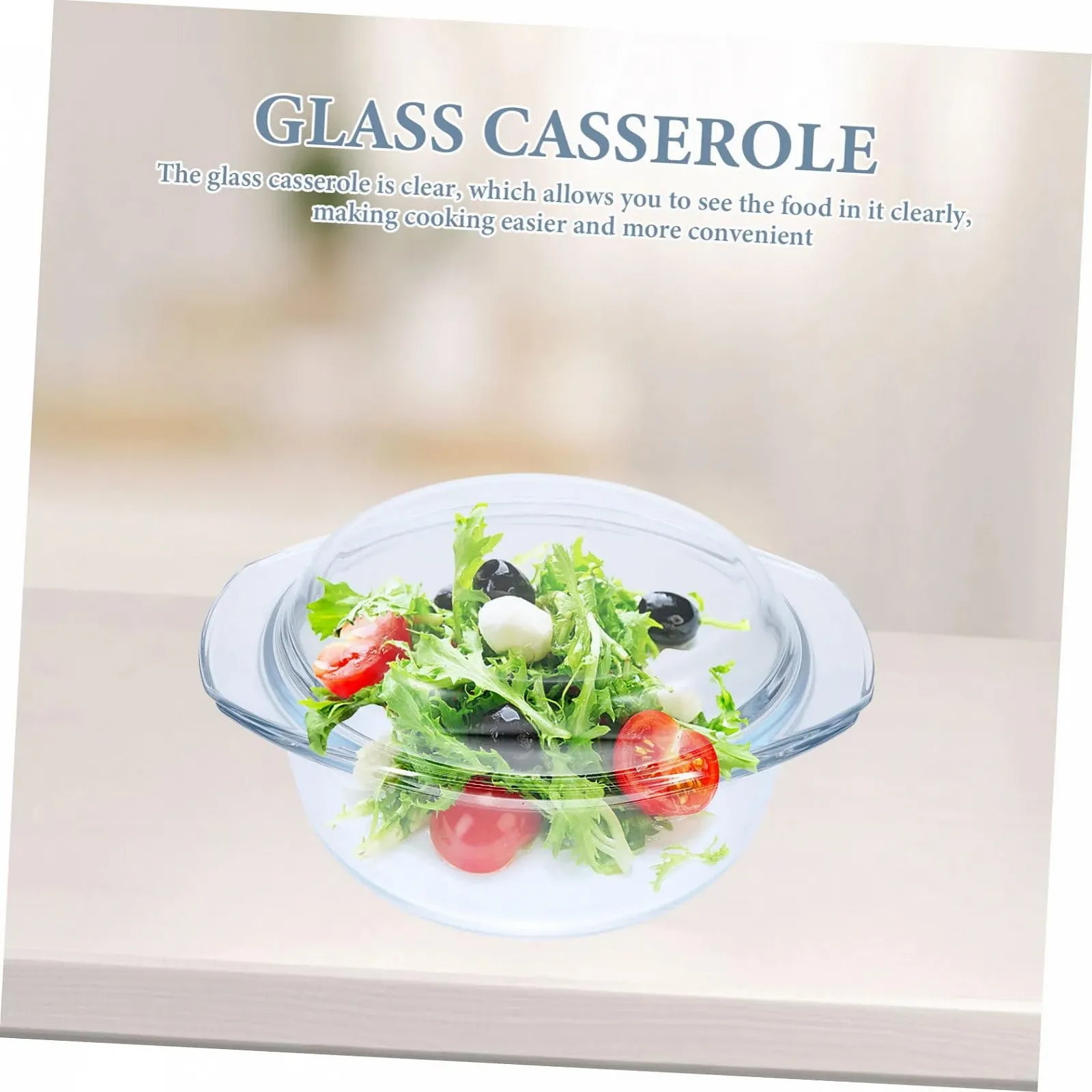 Форма для запекания Gadpiparty с крышкой стеклянная термостойкая для микроволновой печи и духовки, фото №5