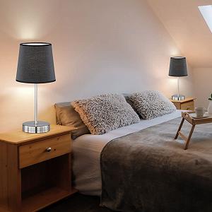 Настільна лампа etc-shop 1x E14 14 x 32 см Чорний нікель (комплект з 2 шт.) synthetic.ua - Фото 1