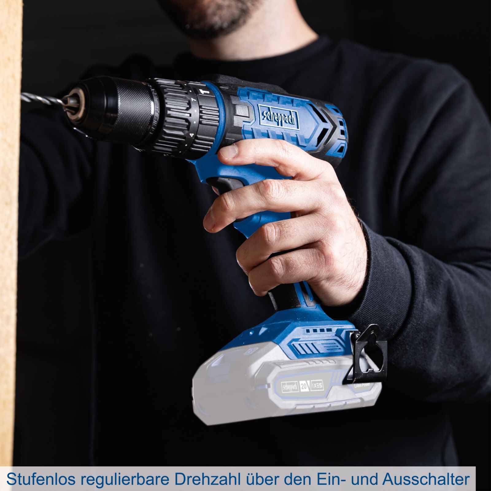 Дрель-шуруповерт Scheppach IXES C-CD45-X 45Nm 20V без батареи и зарядного устройства, фото №6 Дрель-шуруповерт Scheppach IXES C-CD45-X 45Nm 20V без батареи и зарядного устройства, фото №6