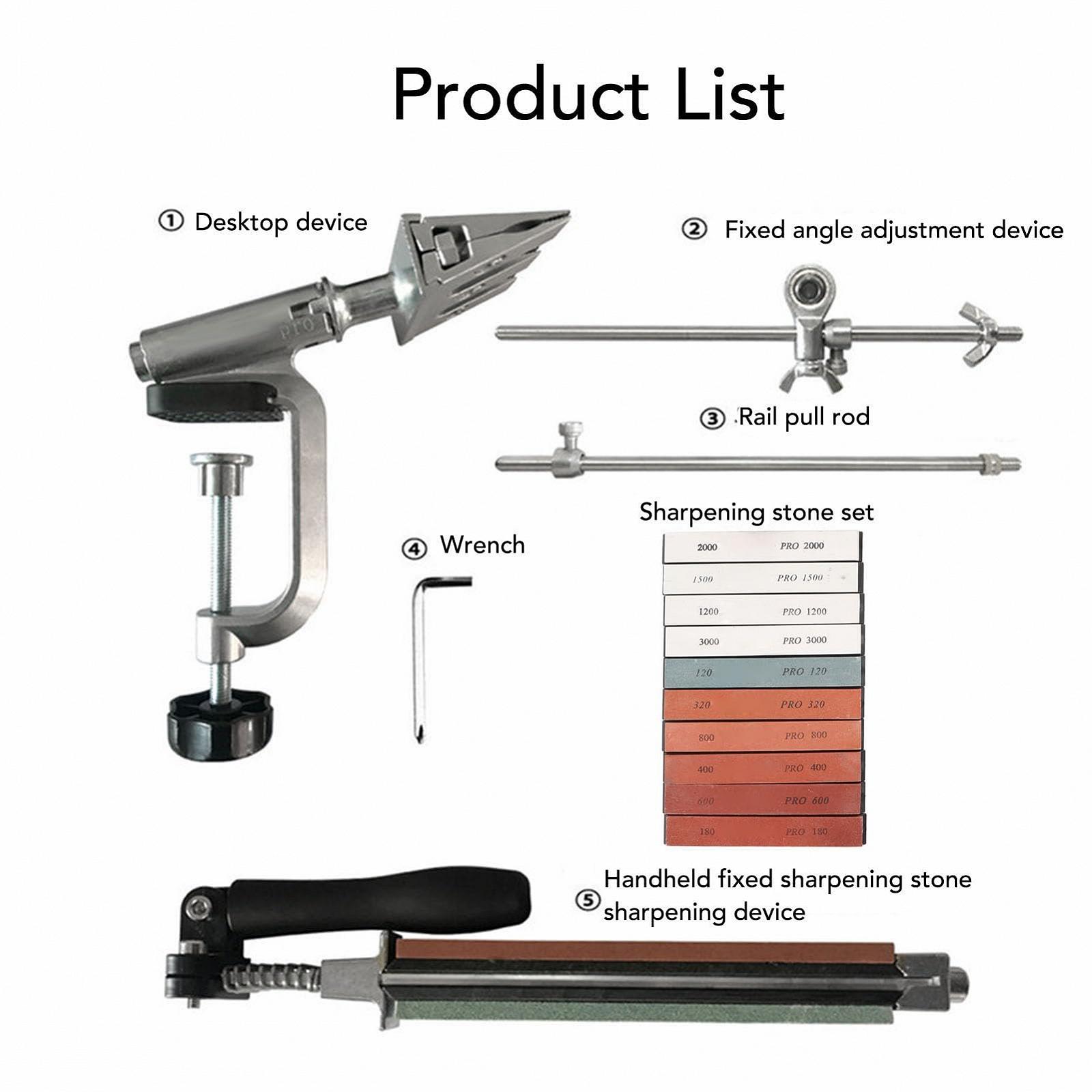 Професійна точильна система для ножів Focket з 10 каменями та поворотом на 360°, фото №5 Професійна точильна система для ножів Focket з 10 каменями та поворотом на 360°, фото №5
