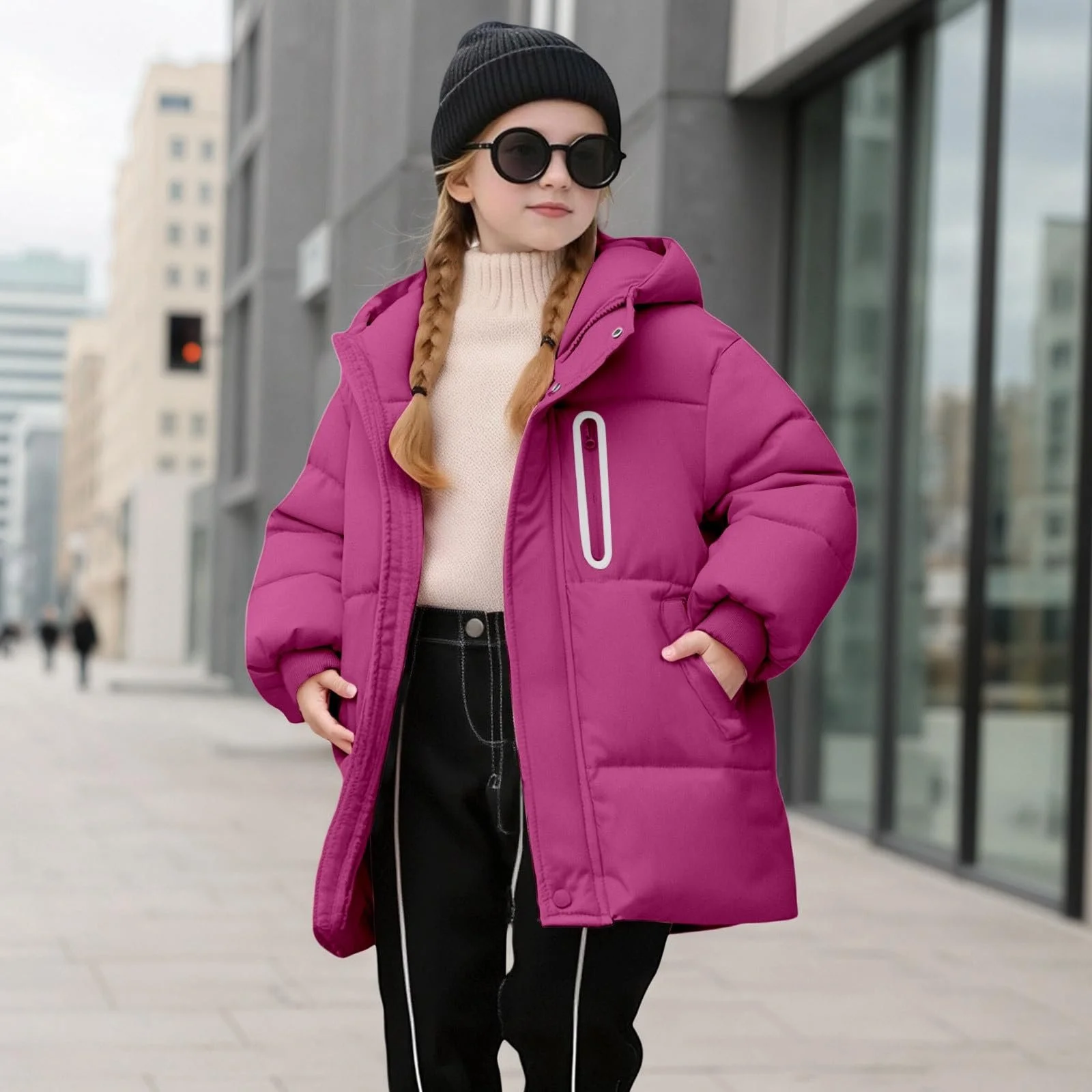 Зимова куртка для дівчат і хлопчиків, утеплена тепла пухова куртка, фото №3 Зимова куртка для дівчат і хлопчиків, утеплена тепла пухова куртка, фото №3