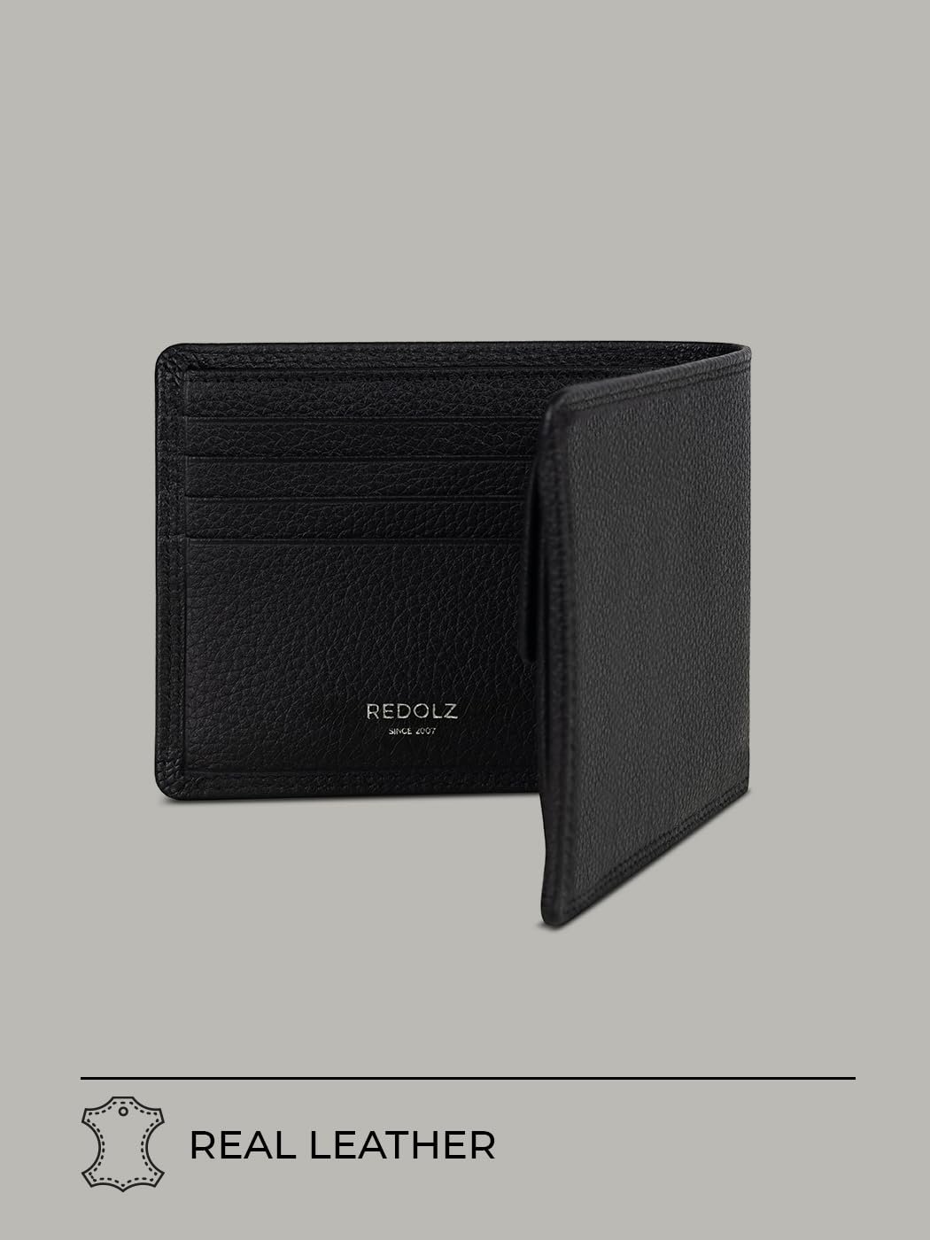 Кошелек REDOLZ Leather Essentials Classic, черный, фото №4