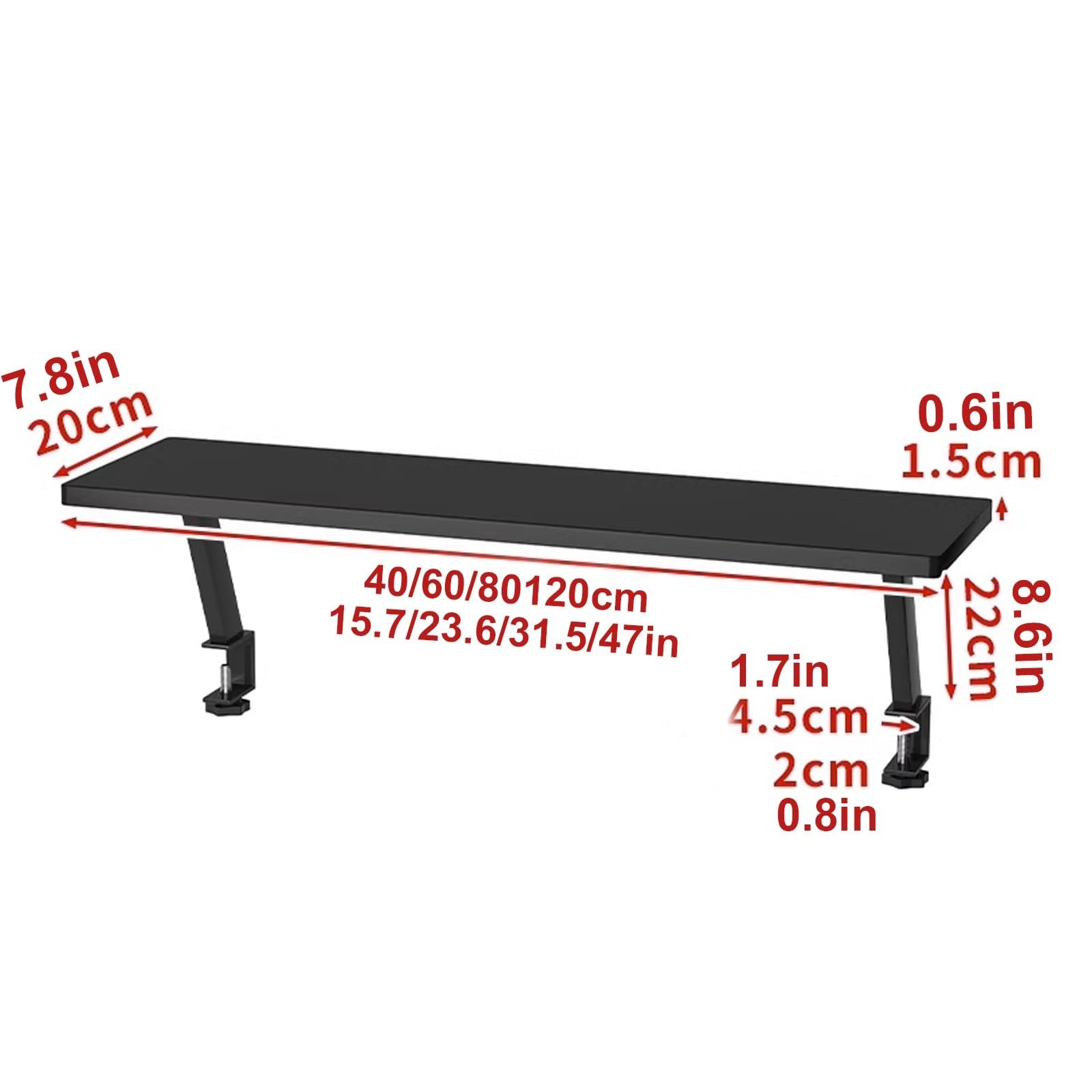 Полка для стола с выдвижными полками для игровых и офисных принадлежностей Прочный органайзер для стола для эргономичного компьютерного монитора и подставки для ноутбука Подставка для принтера Размер, фото №2