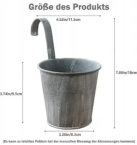 Подвесной цветочный горшок Железо Винтаж 5 шт. synthetic.ua - Фото 1