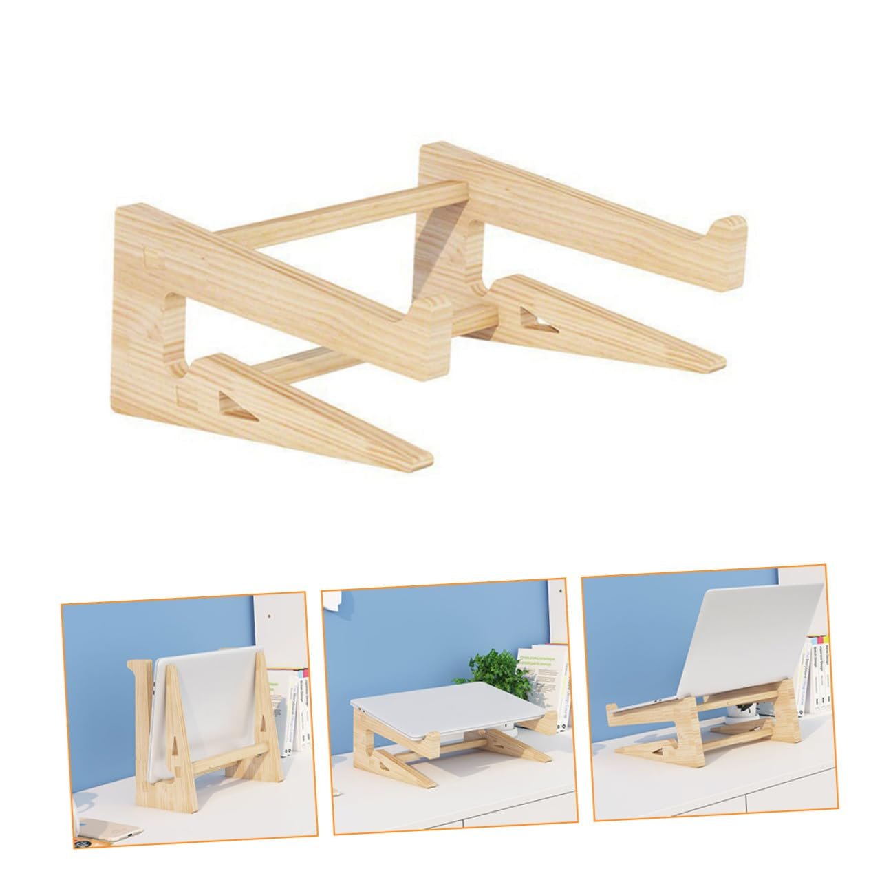 Підставка для ноутбука Дерев'яна Суцільна з природною вентиляцією Ергономічна, фото №6 Підставка для ноутбука Дерев'яна Суцільна з природною вентиляцією Ергономічна, фото №6