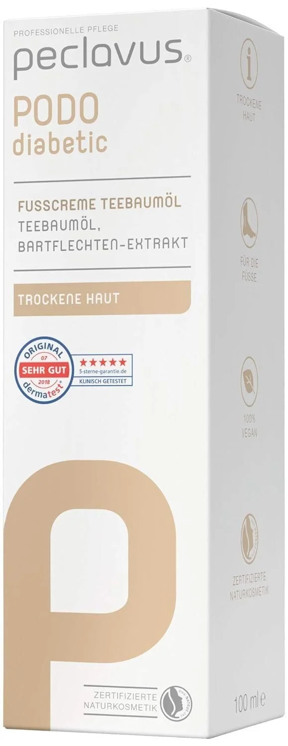 Крем для ног Peclavus Pododiabetic масло чайного дерева 100 мл, фото №3 Крем для ног Peclavus Pododiabetic масло чайного дерева 100 мл, фото №3
