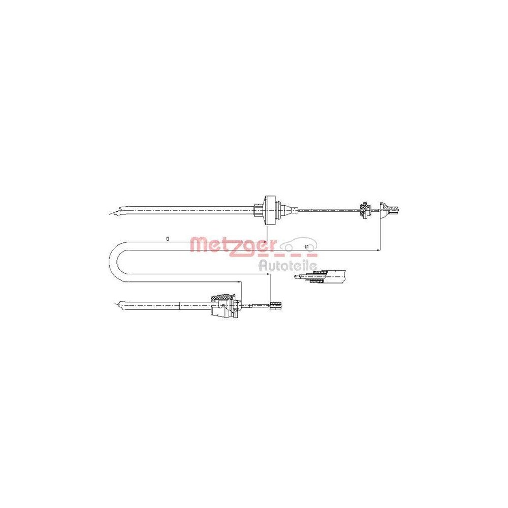 Трос привода сцепления METZGER 10.2372 для RENAULT, фото №1
