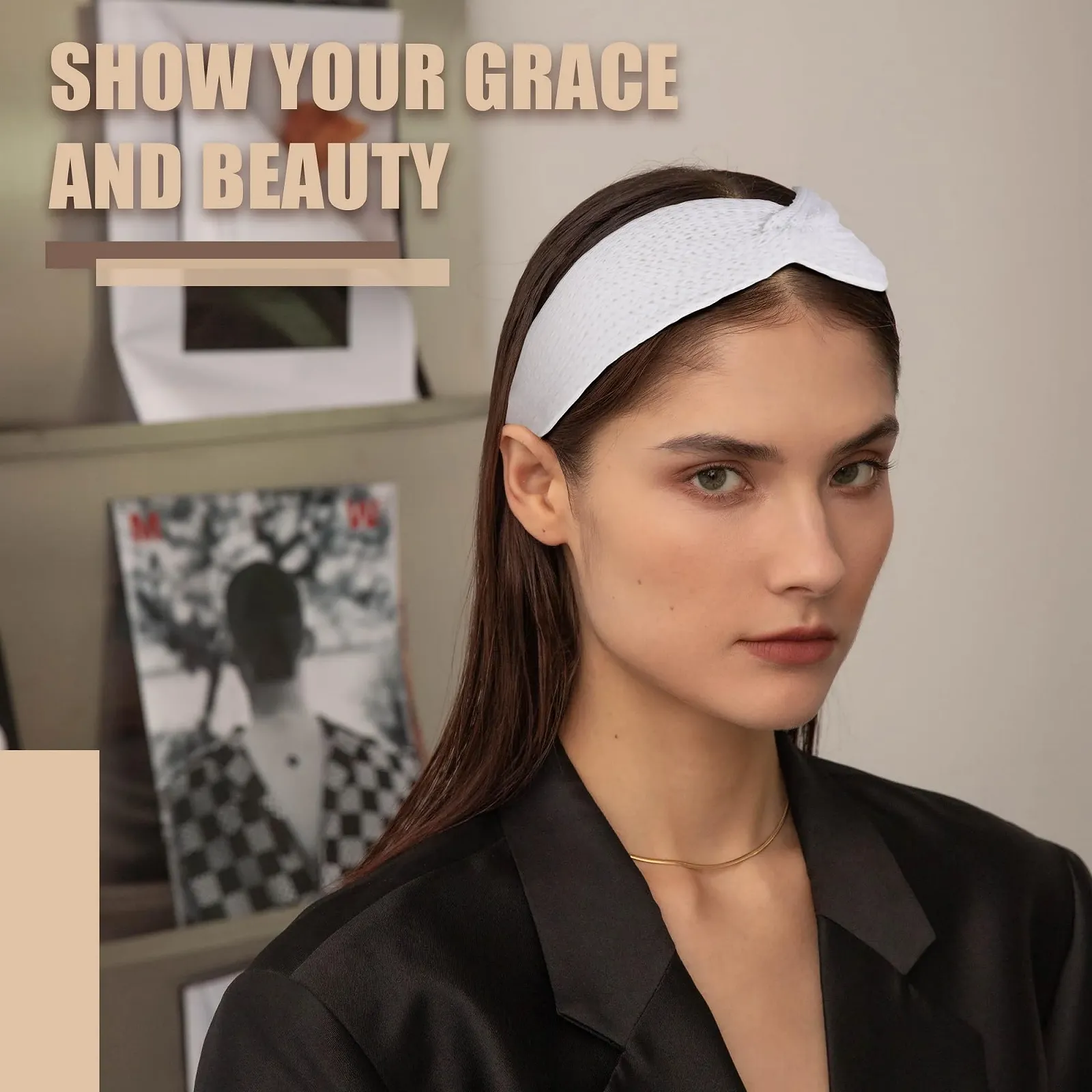 В'язана Пов'язка на Голову Жіноча, фото №5 В'язана Пов'язка на Голову Жіноча, фото №5