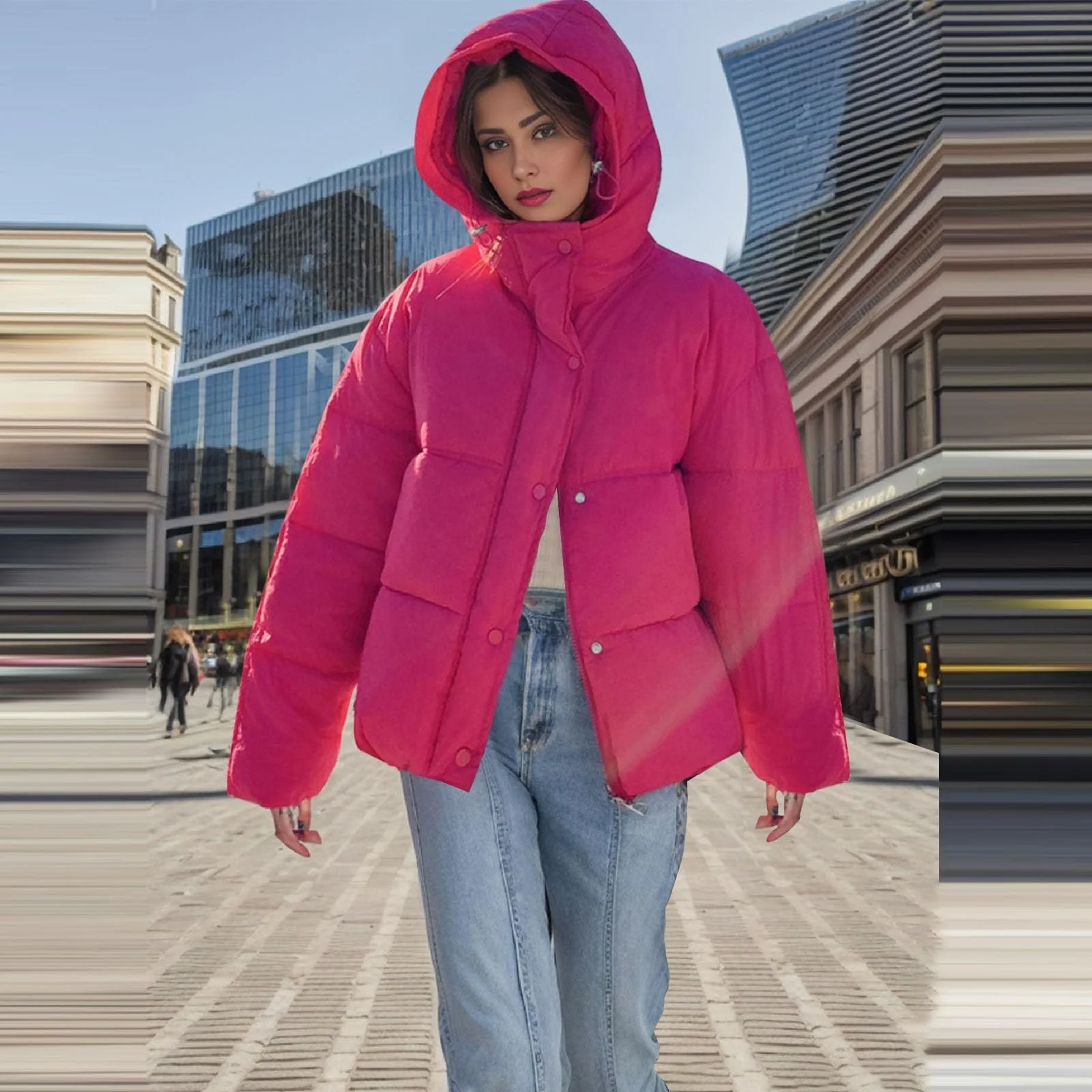 Женская зимняя пуховая куртка, фото №4 Женская зимняя пуховая куртка, фото №4