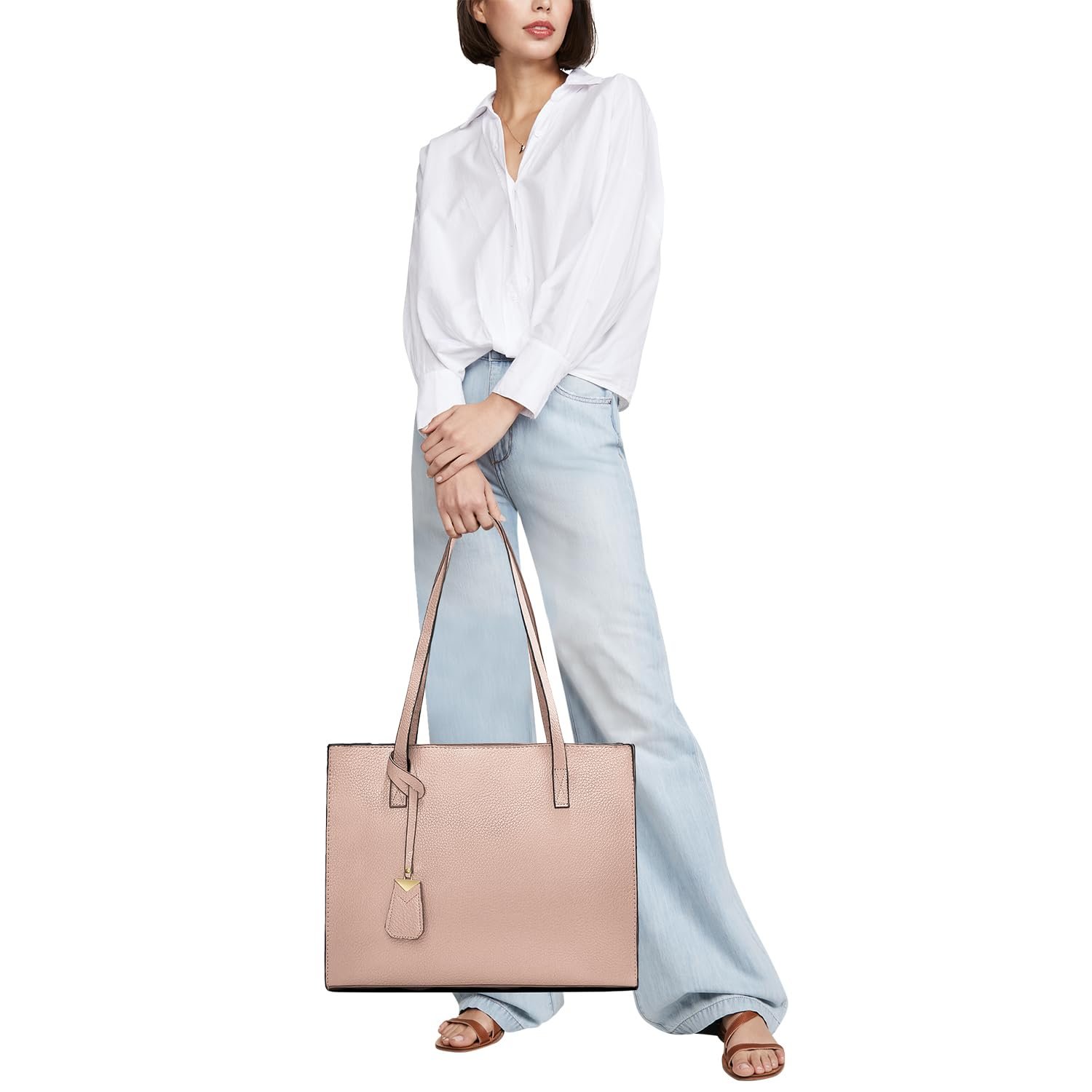 Женская сумка-тоут из искусственной кожи Cckuu, однотонная, с ручками сверху, для работы, учебы и шоппинга, фото №3 Женская сумка-тоут из искусственной кожи Cckuu, однотонная, с ручками сверху, для работы, учебы и шоппинга, фото №3