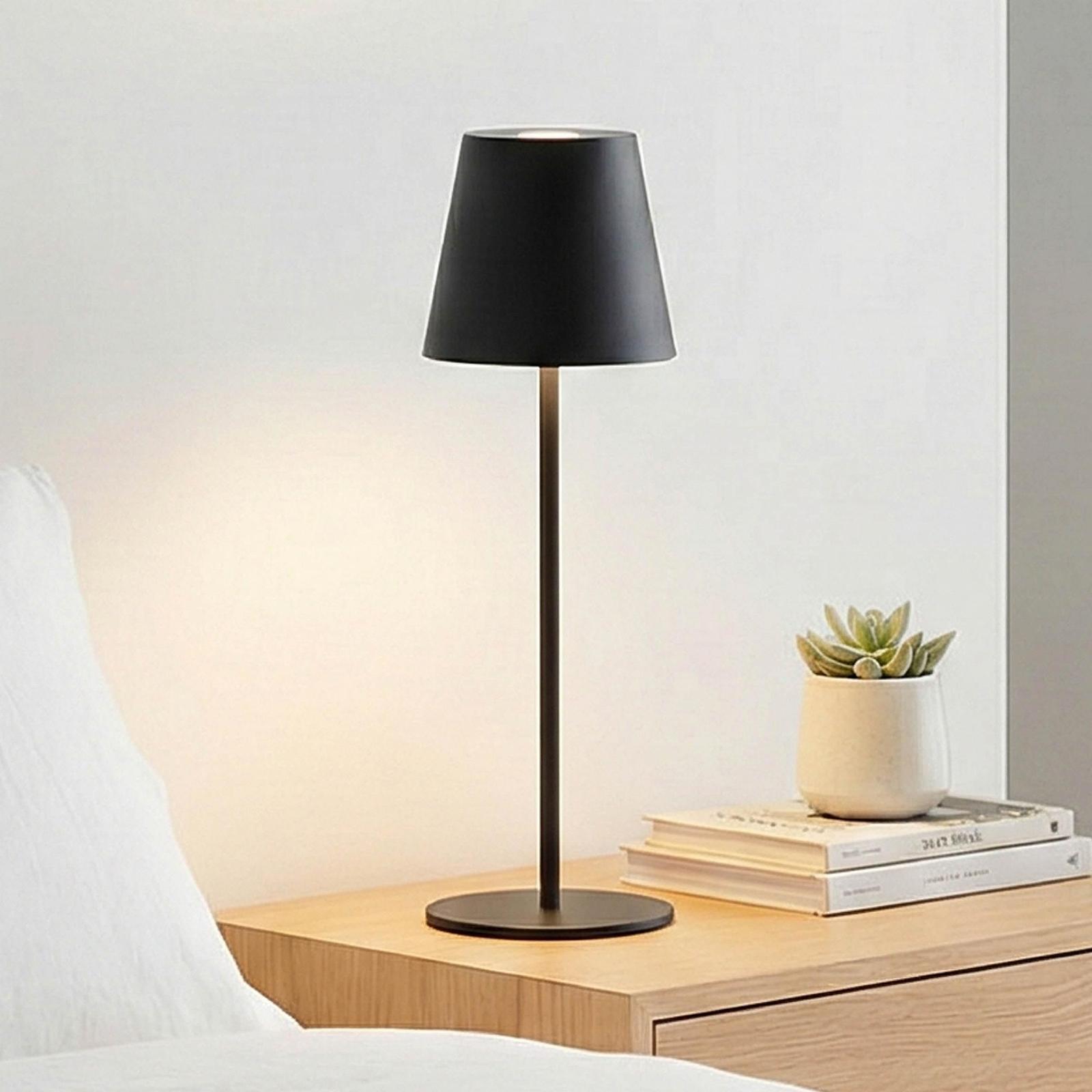 Настільна лампа LightLogic LL WARS DIM CCT B 66318 акумуляторна LED USB IP44 чорна, фото №1