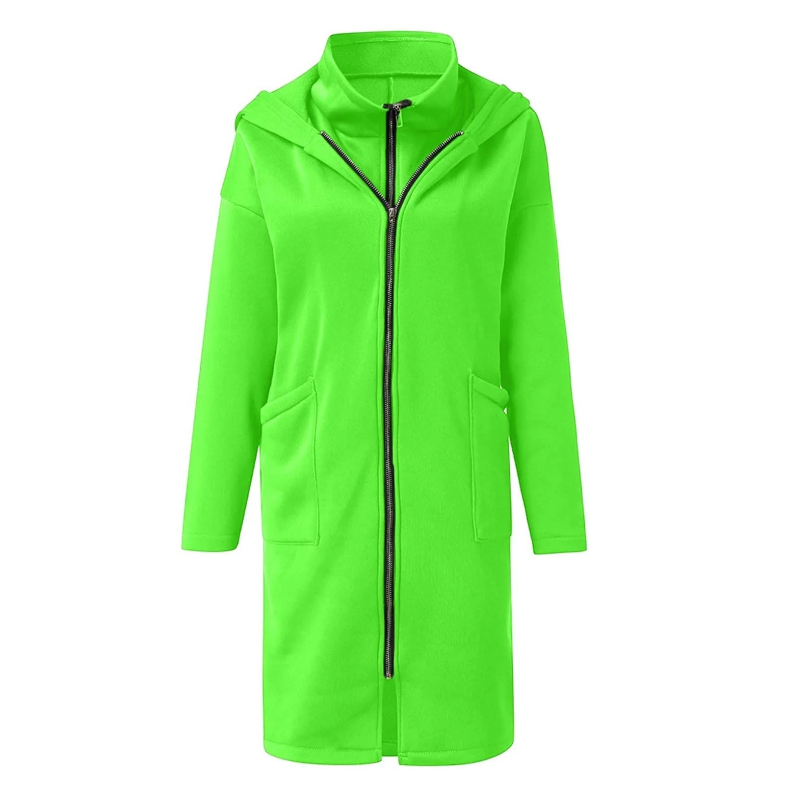 Пальто Yowablo для женщин, Худи, Осень-Зима, Теплое, Карманы, Кулиска, фото №2 Пальто Yowablo для женщин, Худи, Осень-Зима, Теплое, Карманы, Кулиска, фото №2