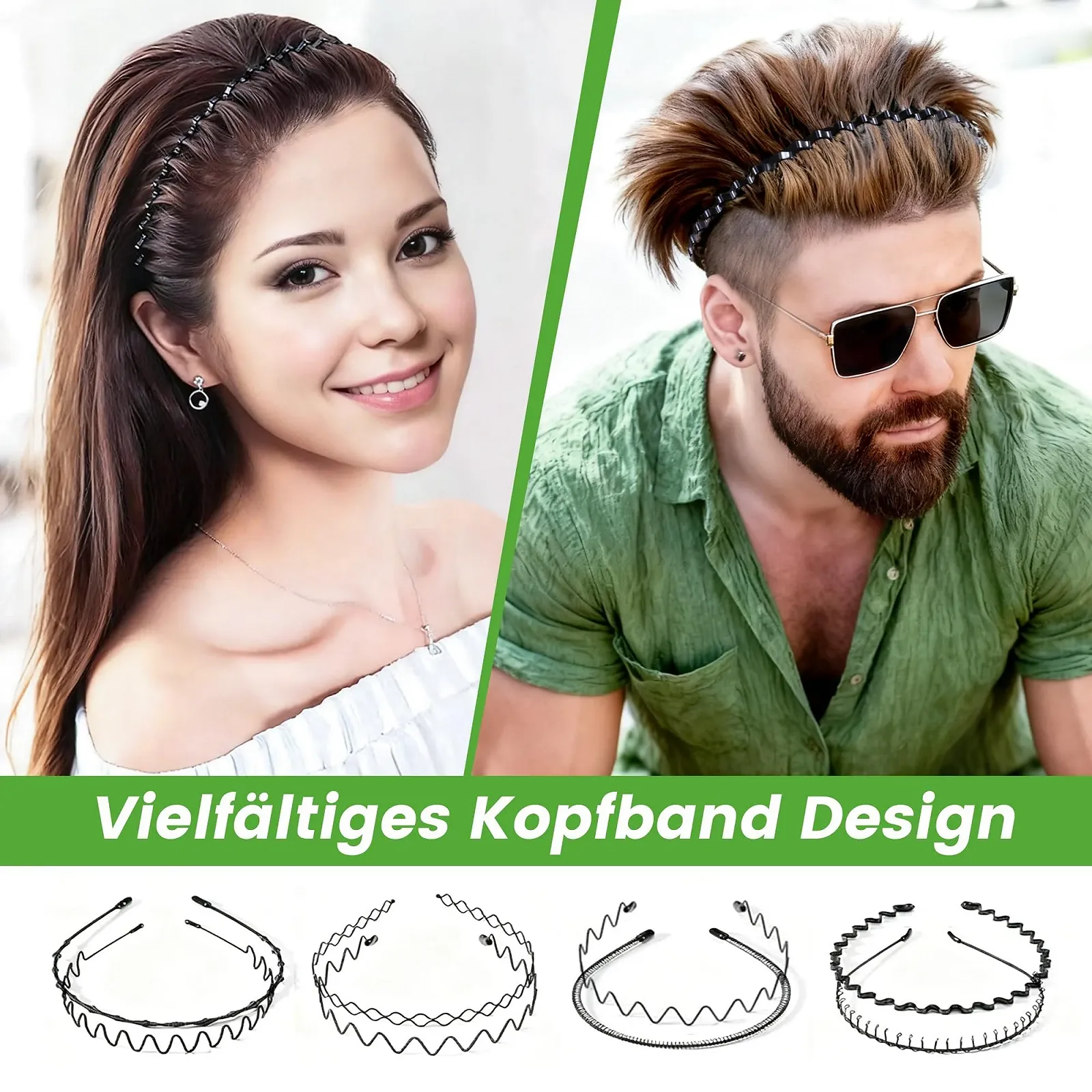 Набір металевих обручів для волосся 12 шт., фото №4