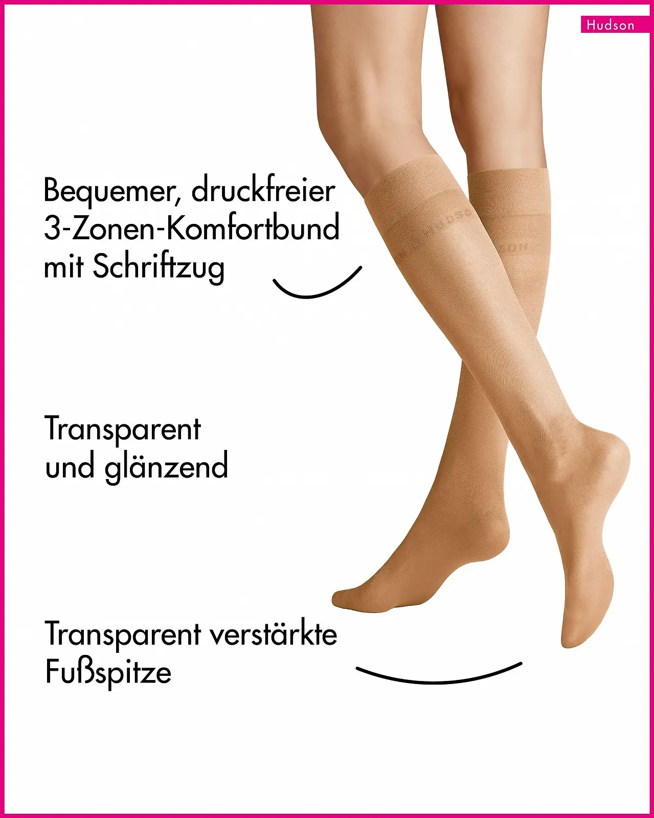 Гольфы Hudson Glamour 20 Женские Прозрачный Блеск 20 Denier, фото №2 Гольфы Hudson Glamour 20 Женские Прозрачный Блеск 20 Denier, фото №2