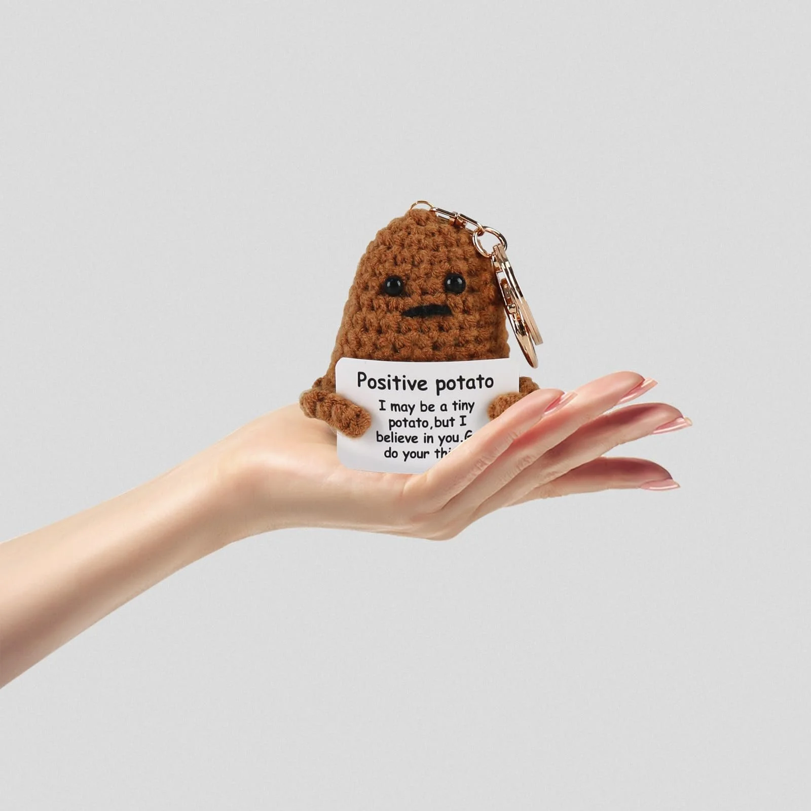 Игрушка Friedwohl Positive Potato Карманное Объятие плюшевая фигурка Картошка Коричневый, фото №4 Игрушка Friedwohl Positive Potato Карманное Объятие плюшевая фигурка Картошка Коричневый, фото №4