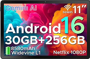 Планшет 11" DOOGEE U11 Pro 6+24/256GB 8 ядер Android 16 8580 mAh Чорий - Фото 1