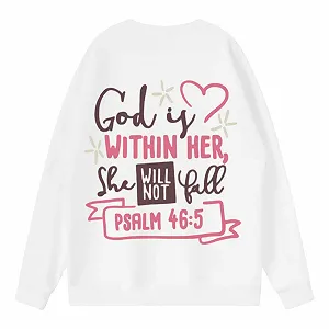 Женский свитшот V-образный/круглый вырез Свободный Базовый Удобный Модный - Фото 1