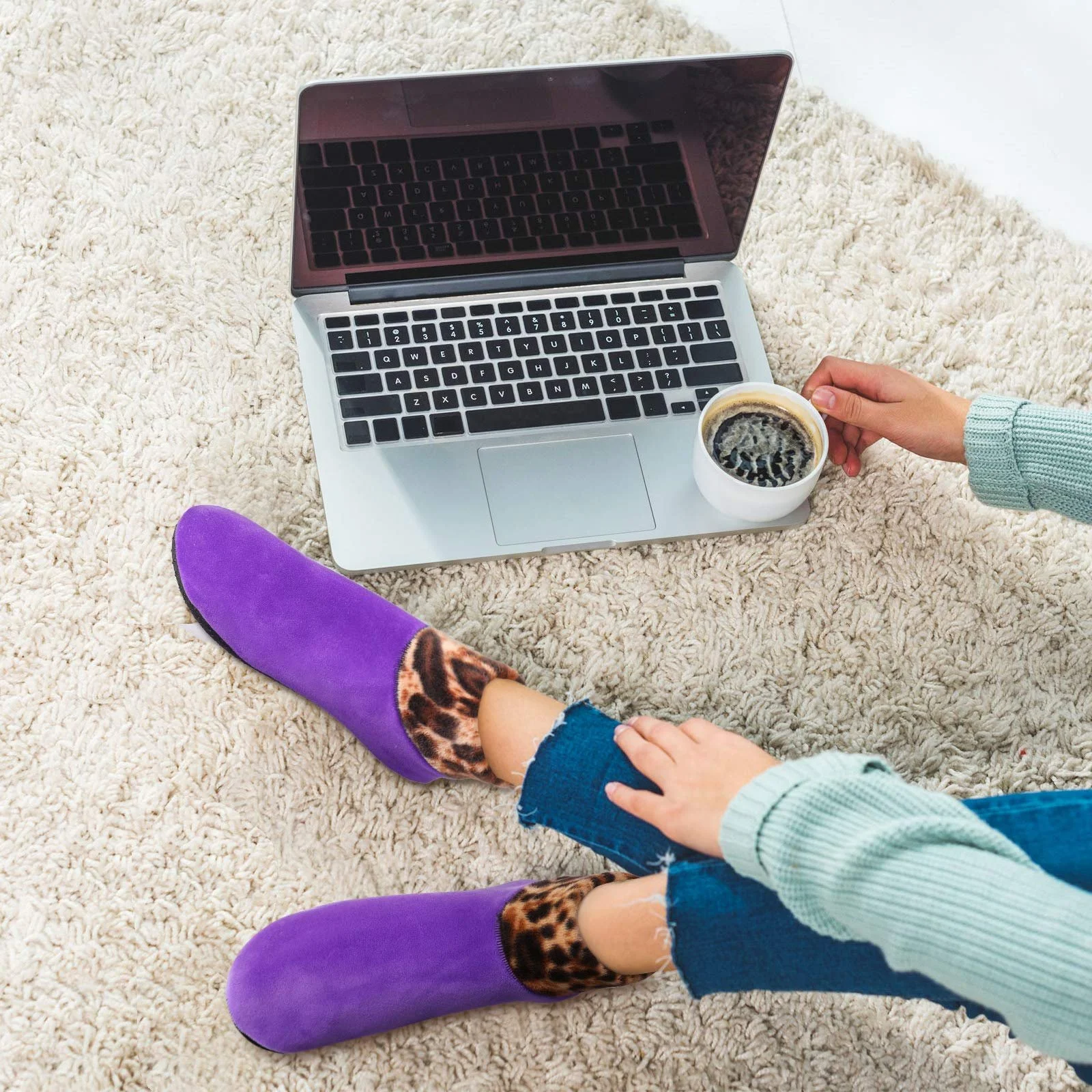 Шкарпетки Термо Fleece з Леопардовим Візерунком Non-Slip 4 пари, фото №5