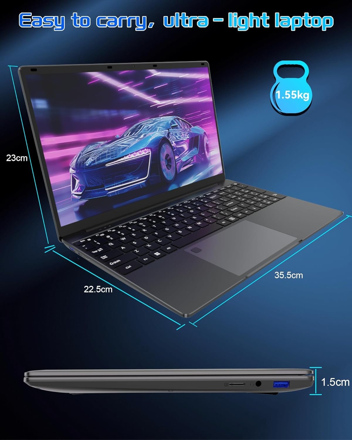 Ноутбук 15.6" PINSTONE ANL5-5095 Intel Celeron N5095 RAM 16GB SSD 512GB Win11 (UKR), фото №5