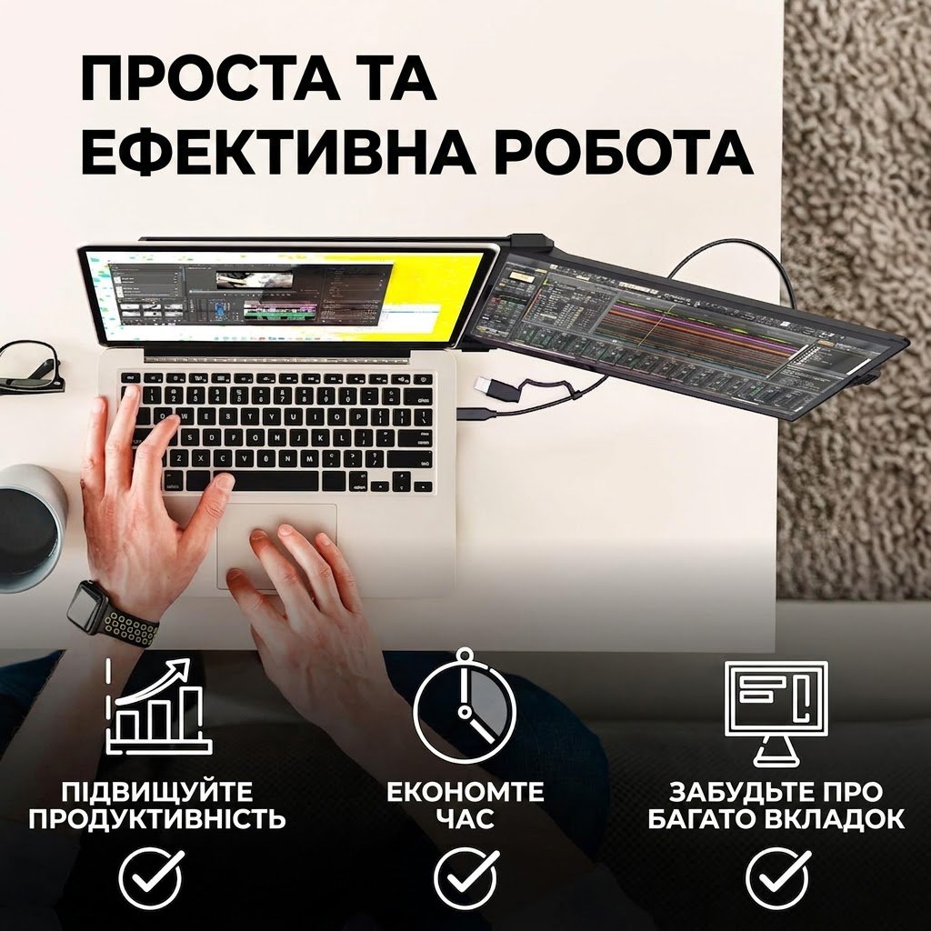 Монітор портативний 13.3" Mobile Pixels Duex Plus DS Full HD LCD 60 Гц, фото №3 Монітор портативний 13.3" Mobile Pixels Duex Plus DS Full HD LCD 60 Гц, фото №3