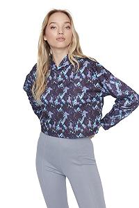 Свитшот TRENDYOL Regular с воротником-стойкой, с узором пейсли synthetic.ua - Фото 1