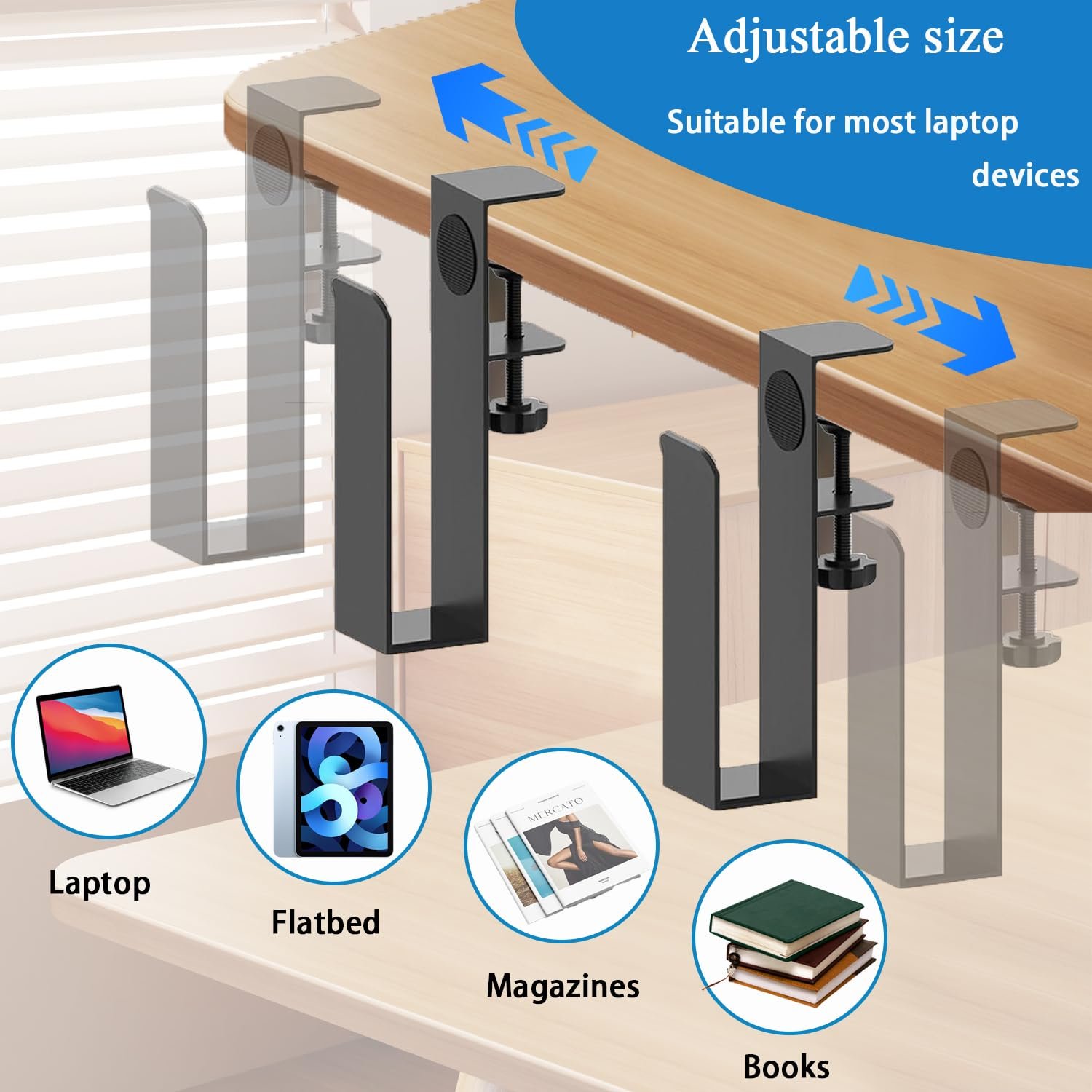 Регульована Настільна Підставка для Ноутбука, Вертикальна, фото №6 Регульована Настільна Підставка для Ноутбука, Вертикальна, фото №6