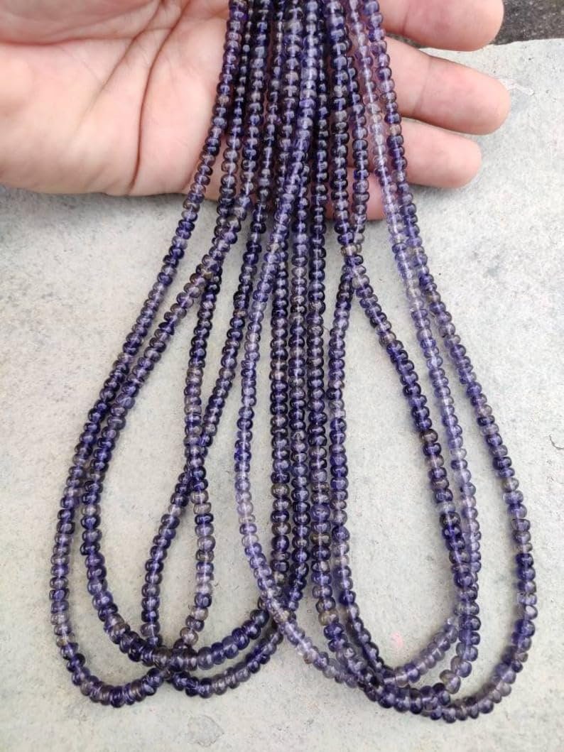 Бусины Круглый Фацетированный Иолит Natural 5-5.5 мм Синий, фото №3