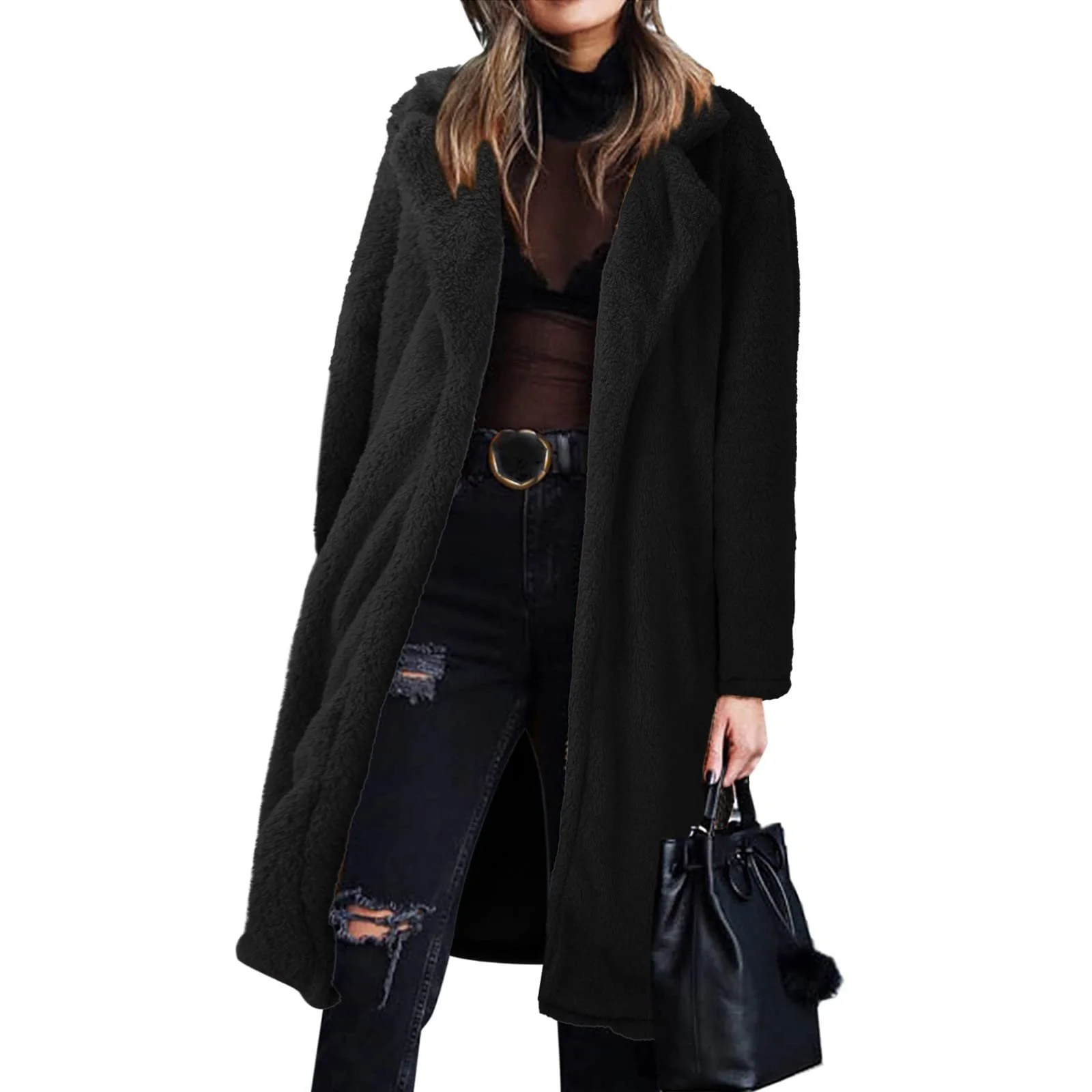 Пальто Briskorry Жіноча довга плюшева, фото №2