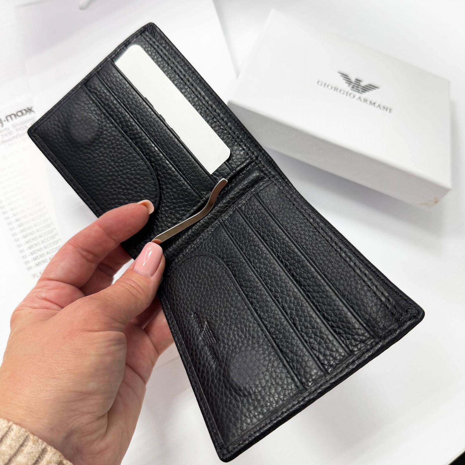 Чоловічий гаманець на магніті шкіряний брендовий Armani у подарунковій упаковці, фото №6