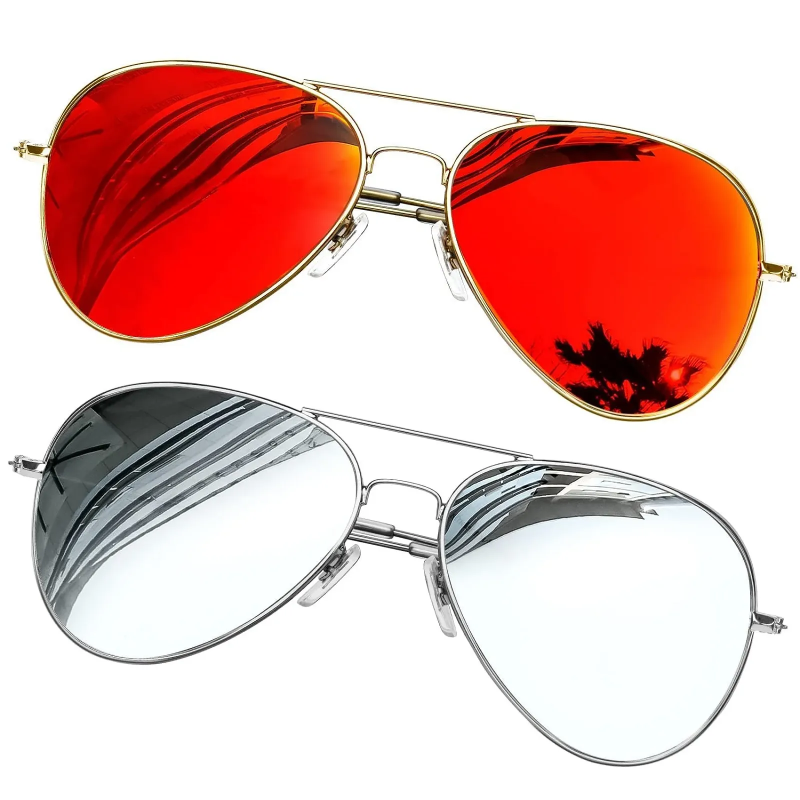 KANASTAL Набор солнцезащитных очков (2 шт.) Большие Поляризованные Мужские Женские Зеркальные с Премиум Металлической оправой UV400, фото №1 KANASTAL Набор солнцезащитных очков (2 шт.) Большие Поляризованные Мужские Женские Зеркальные с Премиум Металлической оправой UV400, фото №1